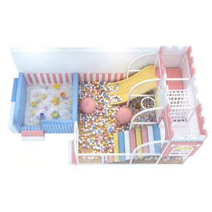 ملعب داخلي تجاري للأطفال بتصميم قلعة - وحدات لعب تشمل زحليقة/حوض كرات/حلقة كرة سلة لرياض الأطفال ومراكز اللعب في المولات - Product Image 2