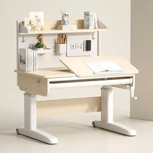 Altura ajustável ergonômica crianças homework tabela com estante home furniture fabricante estudo mesa e cadeira para crianças