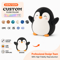 Coussin en peluche personnalisé en forme d'animal, oreiller doux en peluche, coussin mignon en forme d'animal