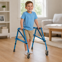 Déambulateur pour enfants, aide à la marche, en alliage d'aluminium, hauteur réglable, déambulateur arrière pour l'entraînement à la marche des enfants