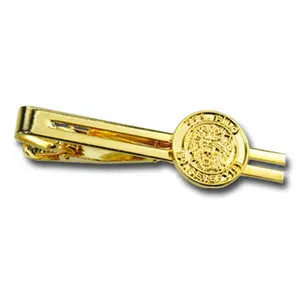 Wholesale Fashion Gold Plated Metal Blank Custom Design You Own Logo Cufflinks Tie Clips For Men Business Gifts