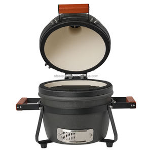 SEB <span class=keywords><strong>KAMADO</strong></span>/Meilleur <span class=keywords><strong>prix</strong></span>, barbecue <span class=keywords><strong>Kamado</strong></span> noir de 13 pouces avec motif de glaçure lisse à bulles, ensemble pour les passionnés de plein air - Product Image 2