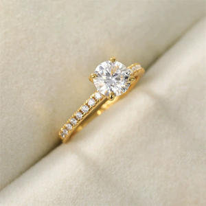 Женское Золотое обручальное кольцо, 3 карата, серебристо-925 - Product Image 6