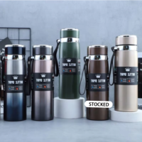 Bouteille d'eau intelligente à double paroi en acier inoxydable 316, flacons isothermes durables, isolation thermique de 0 à 6 heures pour adultes