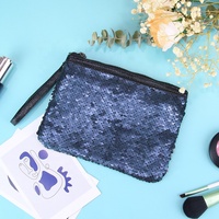 Trousse de maquillage personnalisée à paillettes pour femmes Pochette Échantillon Designer Voyage Sacs à cosmétiques en cuir