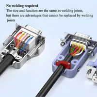 Conector de puerto serie RS232 Mini DB9 junta sin soldadura 9 pines macho hembra enchufe actualizado 485/422 adaptador Universal grado Industrial