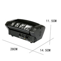 Mini projecteur LED Spider Beam avec contrôle sonore pour bar, club, discothèque, DJ, piste de danse, petit lieu, effet d'éclairage