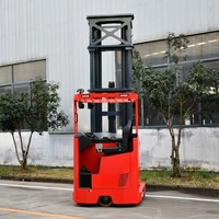 Chariot élévateur électrique sécurisé 1,5T 2T, capacité de levage 4,5M, hauteur de levage maximale, batterie lithium-ion, pneus pleins, chariot élévateur à fourche étroit