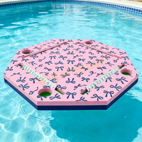 Table de Mahjong flottante personnalisée avec logo et motif imprimés en usine, tapis de piscine en mousse EVA, tables de Mahjong américaines pour piscine