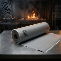 Tissu en fibre de verre enduit de PU résistant à la chaleur, isolation thermique, tissu ignifuge pour la protection des équipements 1200C