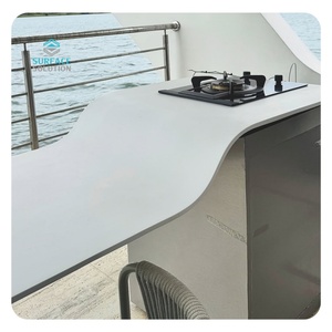 オフィスデスク2025最新の白い不規則な湾曲形状アクリル固体表面管理者 - Product Image 6
