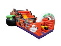 Pista de Obstáculos Inflable Comercial con Temática de Carnaval, de PVC Resistente, Juego de Desafío para Niños, Alquiler para Fiestas y Eventos al Aire Libre