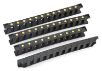 Portacables de Nylon Tipo Puente PA66 20*50mm con Hebilla Amarilla, Directo de Fábrica, Cadena Portacables Resistente para Máquinas CNC