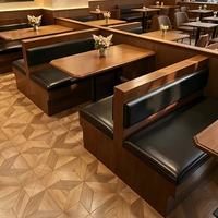 Table et chaises de salle à manger en bois massif à bords courbes, mobilier commercial pour café, salon de thé, restaurant occidental