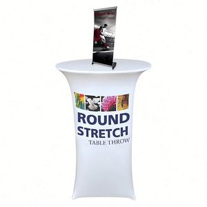 Portable Cocktail Spandex Fitted Stretchable Elastic Tablecloth for Trade Show Giveaways - Product Image 1