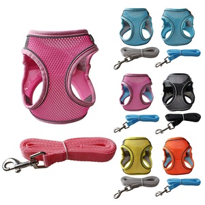 Ensemble harnais <span class=keywords><strong>pour</strong></span> petits chiens réglable harnais <span class=keywords><strong>pour</strong></span> chiot chat gilet bouledogue français <span class=keywords><strong>Chihuahua</strong></span> carlin <span class=keywords><strong>laisse</strong></span> de marche en plein air - Product Image 1