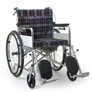 Silla portátil de ruedas plegable reclinable manual ligera de gran oferta con inodoro y respaldo alto - Product Image 6