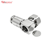Connecteur à sertir mâle coudé à 90° 4.3-10 pour câble coaxial RG8 LMR400 RG393 85.5g pour antenne de station de base 5G