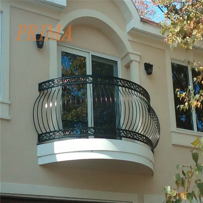 Ornamental outdoor balcony balustrade railings/wrought iron terrace railing designs in india for sale