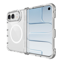 Étui de téléphone magnétique robuste transparent anti-chute avec colonne centrale pour Apple pour iPhone 18 Duo