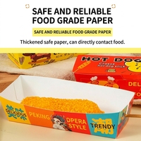 Barquettes jetables en papier pour corn-dogs, boîtes d'emballage pour bâtonnets de corn-dogs au fromage, saucisses croustillantes, contenants à emporter pour snacks
