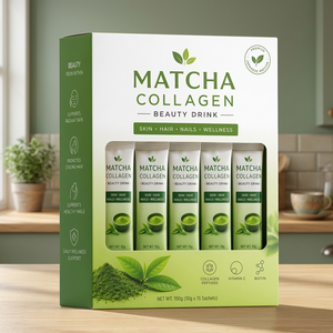 Bebida de Belleza en Polvo con Colágeno y Matcha, Marca Privada OEM, Sobres de Preparación Instantánea, Bebida Funcional - Product Image 3