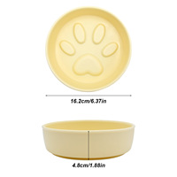 Gamelle anti-étouffement et anti-choc en silicone pour chiens et chats, avec motif patte, pour alimentation lente transfrontalière