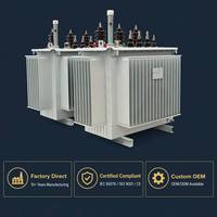 Tinda S11 11kV 3 Faz Yağlı Tip Dağıtım Trafosu 50kVA - 2500kVA Bakır Sargılı CRGO Çekirdekli IEC 60076 Güç Şebekesi için