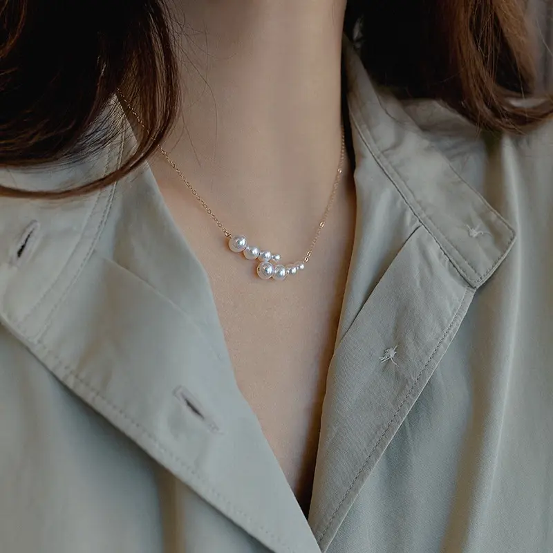 Ngọc trai necklaceins đủ khả năng sang trọng thời trang xương đòn Chuỗi đặc biệt quan tâm thiết kế đa năng xã hội Vòng cổ nữ năm mới