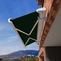 Auvent rétractable commercial de qualité fiable avec télécommande, cadre en aluminium, pare-soleil imperméable pour jardin, balcon, auvent anti-pluie