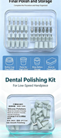Kit de polissage dentaire en silicone 25 pièces/boîte avec mandrin, polisseur de résine composite dentaire, accessoire pour pièce à main basse vitesse