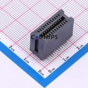 HEV24LP03BK Gold Finger Connector SMD,P=1.27mm Connector ( Connector Type: EDGE SLOT )( Pitch: 1.27mm )( Total PIN Count: 24P ) - Product Image 1