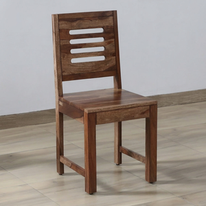 Silla de Comedor de Madera Sheesham con Respaldo de Listones, Asiento Sólido, Muebles Contemporáneos Ecológicos y Duraderos Hechos a Mano para Comedor Escolar - Product Image 1