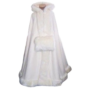 QUEENSGOWN Fur <strong>Cape</strong> Bridal Big Winder <strong>Cape</strong> <strong>Wedding</strong> Dresses Fur <strong>Cape</strong> With Hat - Product Image 1