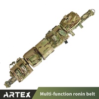 Nouvel ensemble de ceinture tactique MOLLE réglable pour l'extérieur, avec système de fixation rapide et de dégagement, pour une configuration de ceinture de combat.