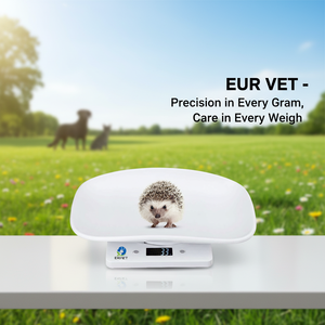Balance numérique portable <span class=keywords><strong>pour</strong></span> petits animaux EUR VET, 10 kg/1 g, écran LCD rétroéclairé, <span class=keywords><strong>pour</strong></span> chiens, chats, lapins, hamsters, usage vétérinaire à domicile, blanche - Product Image 1