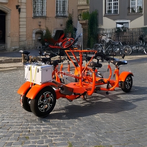 Vélo en acier à une vitesse avec lecteur audio Bluetooth, frein à disque et pédale ordinaire, pratique, à vendre - Product Image 3