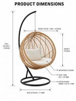 Fauteuil suspendu de balcon en rotin, balançoire nid d'oiseau, chaise à bascule d'extérieur, berceau d'intérieur de luxe pour personne paresseuse