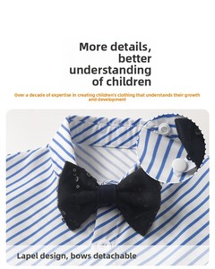 Costume de maternelle personnalisé en gros pour enfants : Costume de gentleman en coton pour bébés garçons - Product Image 3