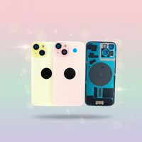 Coques de téléphone portable, remplacement de la vitre arrière, couvercle de batterie, châssis arrière pour iPhone 15