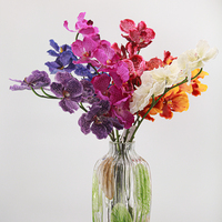Groothandel Realistische Kunstmatige Vanda Orchideeën Bloemen Handgemaakt voor Pasen Kerstmis Bruiloft Feest Hotel Huisdecoratie