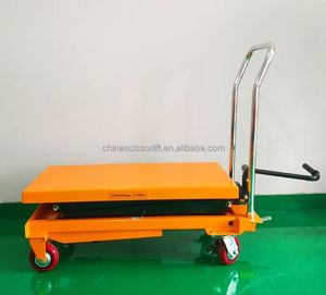 Carro de mesa elevadora de tijera de 2m, elevador de manipulación Manual de <span class=keywords><strong>1000KG</strong></span> para retail, almacenamiento de estante pesado y movimiento de mercancías - Product Image 6