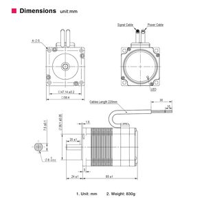 CSM เซอร์โว UIM5756CA สเต็ปเปอร์มอเตอร์2.8A 24-48VDC NEMA 23พร้อมตัวควบคุมวงแหวนแบบปิด - Product Image 5