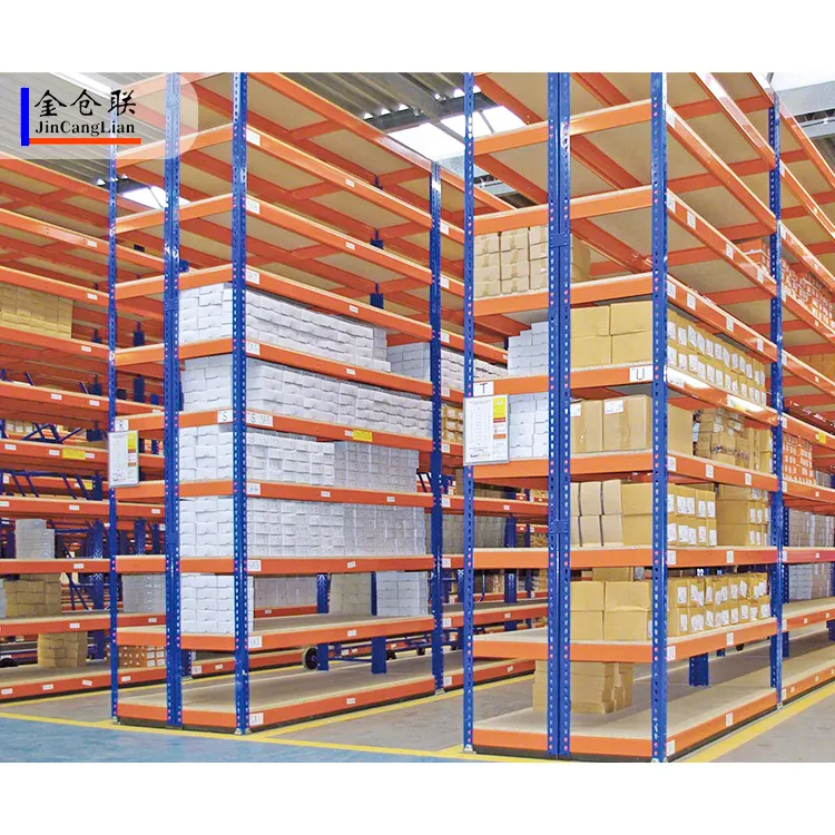 Multi-level boltless Corner Metal Storage Warehouse Stacking Rack Slotted Angle Rack