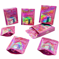 Nouvelles boîtes d'emballage pour snacks en plastique Mylar de 3,5 g, découpées, boîte holographique de 350 g avec sacs de 3,5 g en stock