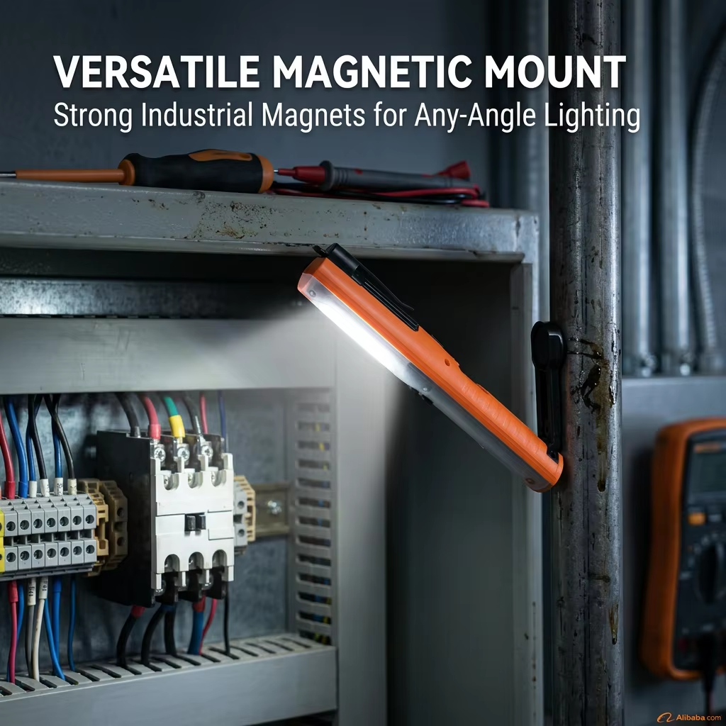 Compact Portable Work Light 1200 Lumens Foldable LED Integrated Back Bracket Garage Mechanic Service Aid