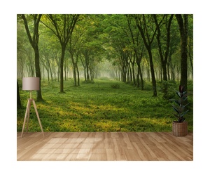 Vendite calde a prova di fuoco impermeabile albero verde murale murale carta <span class=keywords><strong>da</strong></span> parati personalizzata dropshipping per <span class=keywords><strong>camera</strong></span> <span class=keywords><strong>da</strong></span> <span class=keywords><strong>letto</strong></span> sfondo - Product Image 1