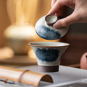 Guanlan Ru Kiln Gaiwan Porcelain With Lid Chinese Kung Fu <b>Tea</b> <b>Set</b> Afternoon <b>Tea</b> - Product Image 2