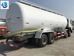 25CBM צילינדר בצורת תחבורה יבש אבקה בתפזורת מלט טנק משאית 8x4 ארוך כוח אוויר ברוטו - Product Image 4