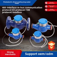 Venta al por mayor medidor de agua inteligente de gran diámetro lectura directa remota fotoeléctrico RS485/m-Bus interfaz protocolo Modbus de latón